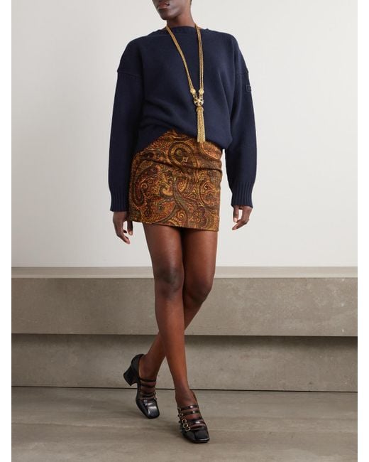 Chloé Brown Minirock Mit Jacquard-Muster