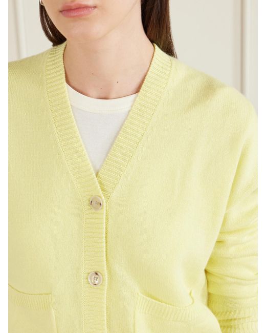 Allude Yellow Cashmere Cardigan