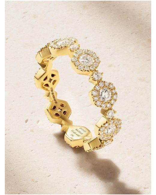 David Morris Natural Triolette 18-Karat Diamond Ring