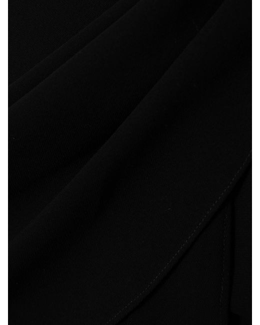 Maticevski Black Marlene Strapless Draped Crepe De Chine Gown