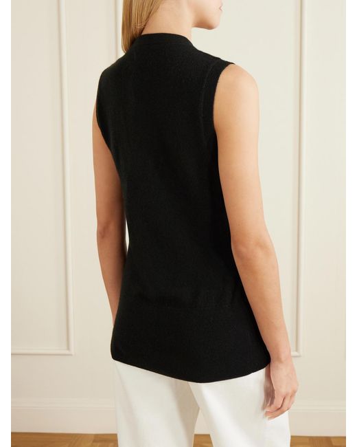 LeKasha Black Soyo Organic Cashmere Fitted Cardigan