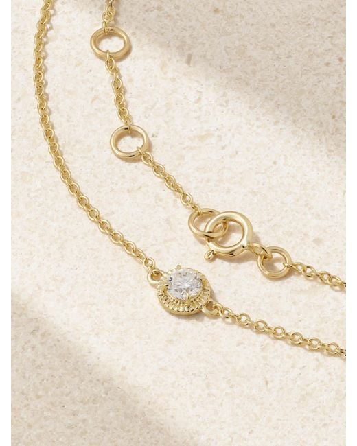 STONE AND STRAND Natural The Donna Armband Aus 14 Karat Mit Diamant