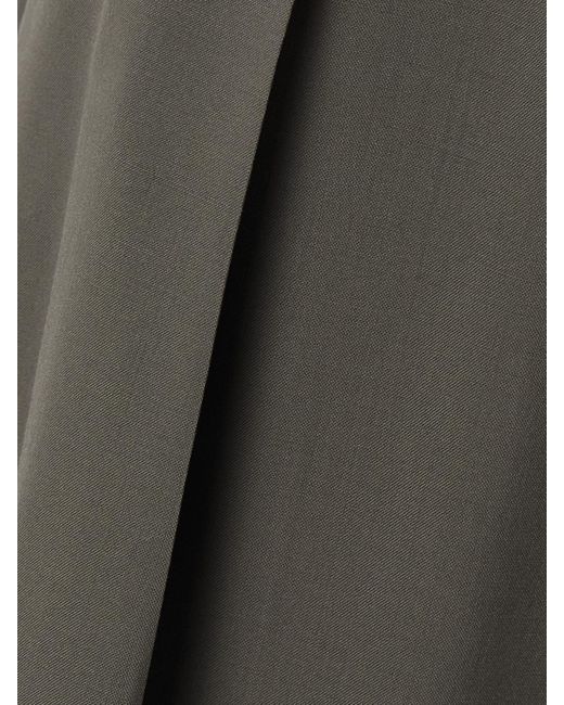 Salon 1884 Gray Net Sustain Odile Pleated Wool Wide-Leg Pants