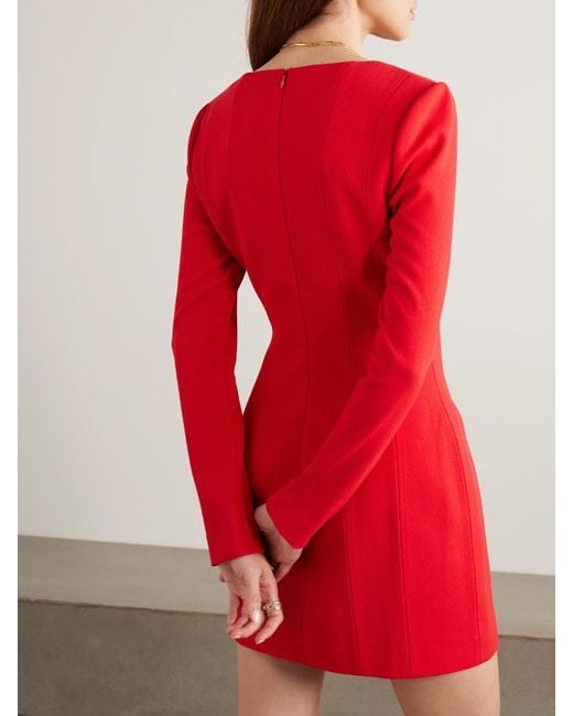 Rebecca Vallance Red Cameron Minikleid Aus Crêpe Mit Zierknöpfen