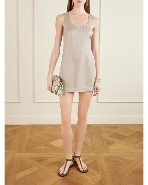 Kallmeyer White Eloise Satin Mini Dress