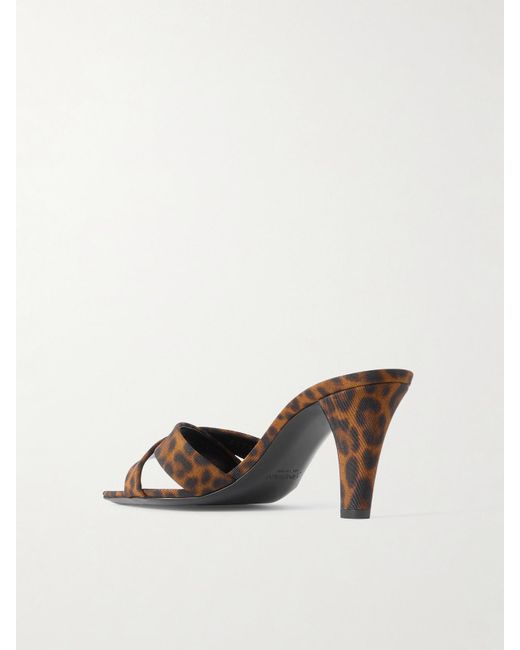 【関税&送料込】Saint Laurent Mule Jill In Gros-Grain Leopar Saint Laurent Mule Jill in gros-grain leopard print | TheDoubleF