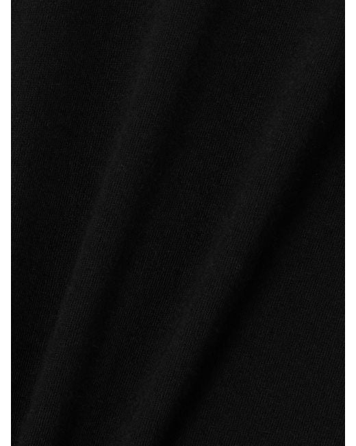 Rick Owens Black Edfu Hooded Cotton-Jersey Maxi Dress
