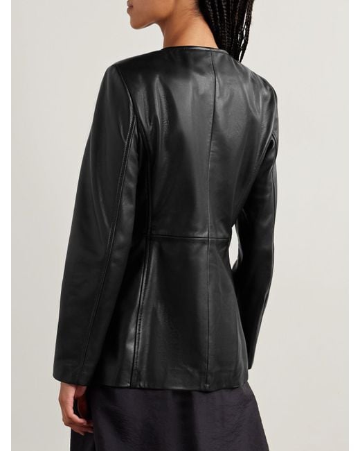 Nour Hammour Black Vernes Leather Jacket