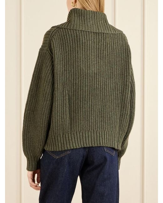 Polo Ralph Lauren Green Cotton And Wool-Blend Sweater