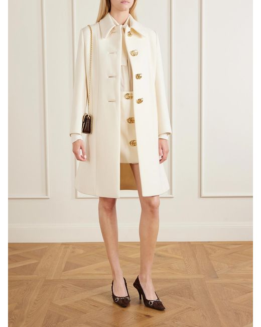 Gucci Natural Pussy-Bow Silk Crepe De Chine Blouse