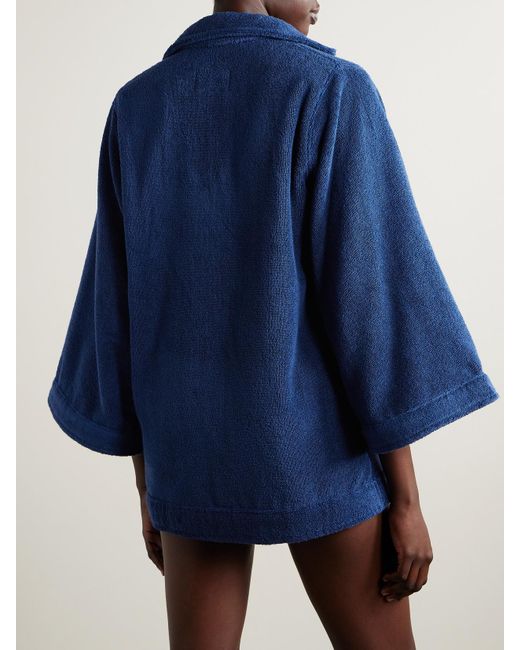 Lisa Marie Fernandez Blue Tunika Aus Baumwollfrottee