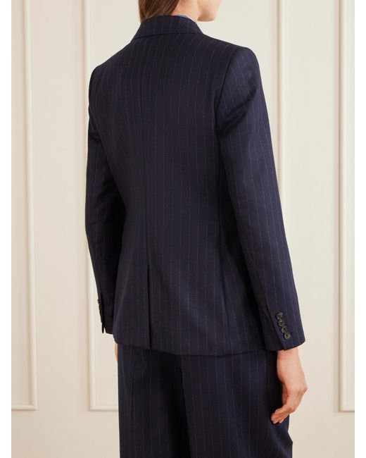 Polo Ralph Lauren Blue Pinstriped Wool Blazer