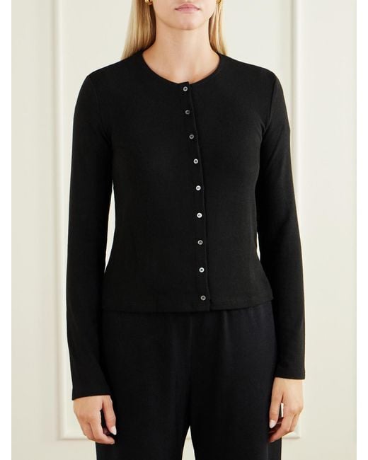 Leset Black Lauren Jersey Cardigan
