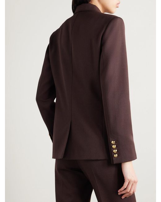 Nili Lotan Brown Nelson Wool-Twill Jacket