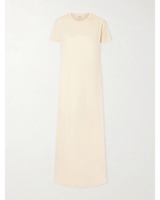 Anine Bing White Wynne Tencel Lyocell-Blend Jersey Maxi Dress