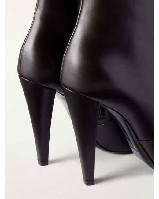 Saint Laurent Black 77 110 Leather Knee Height Boots