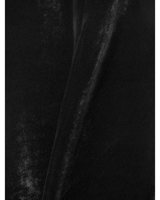 Ilkyaz Ozel Black Raja Velvet Midi Skirt