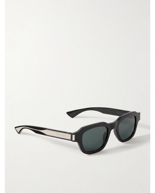 Saint Laurent Black D-Frame Acetate And-Tone Sunglasses