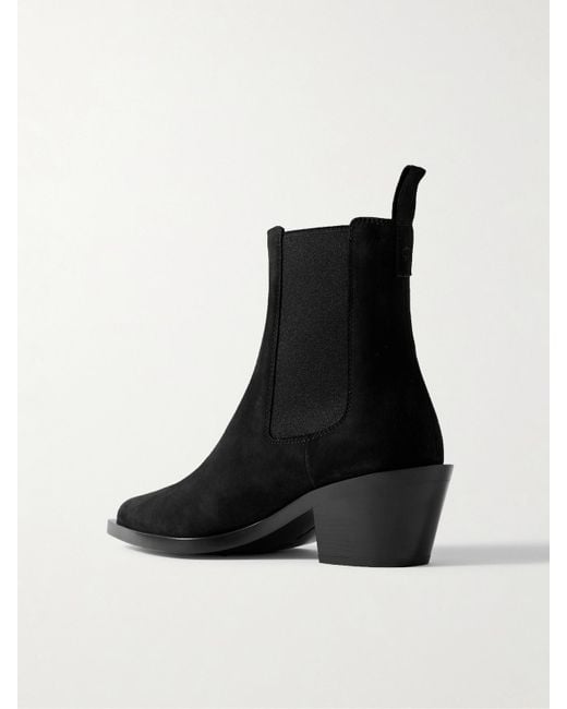 Gianvito Rossi Black Wylie 60 Suede Chelsea Boots