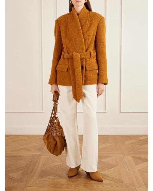 Isabel Marant Brown Syndra Belted Bouclé Jacket