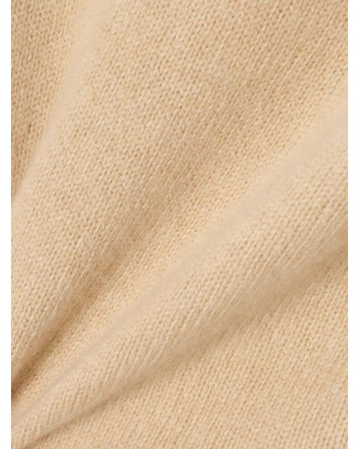 The Elder Statesman Natural Cashmere Turtleneck Sweater