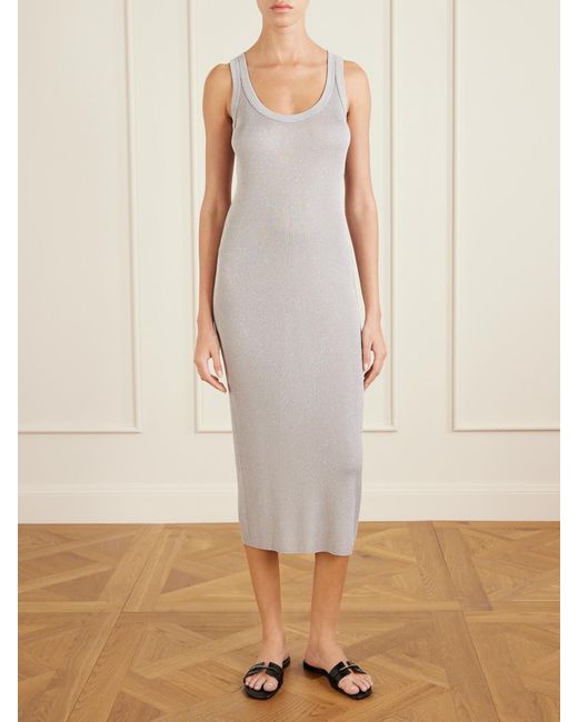 Tom Ford White Embellished Snake-Effect Leather Slides