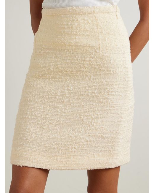 LIBEROWE Natural Tavi Wool-Blend Tweed Mini Skirt