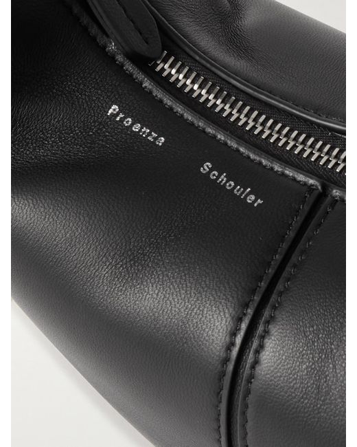 Proenza Schouler Black Slide Mini Paneled Leather Shoulder Bag
