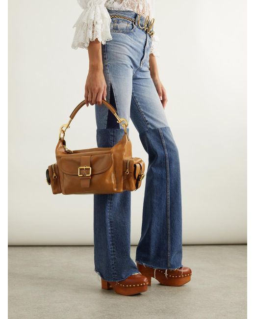 Chloé Brown Camera Schultertasche Aus Leder