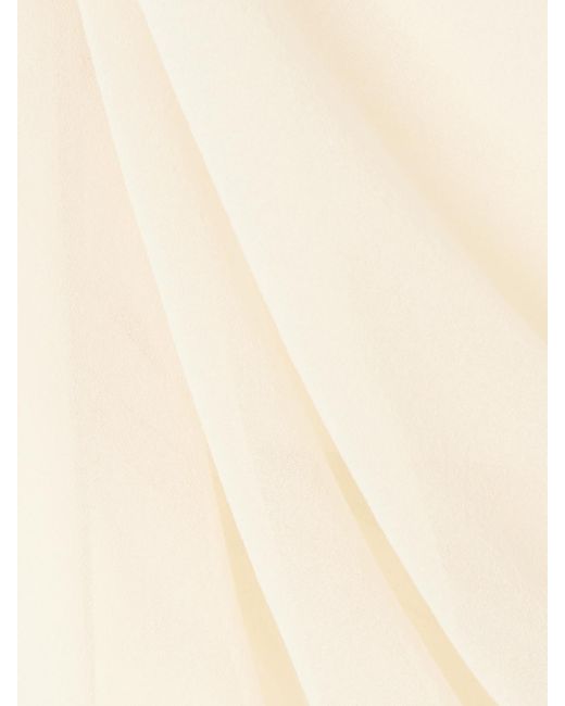 Rick Owens White Twist Edfu Asymmetrischer Maxirock Aus Jersey Mit Raffungen