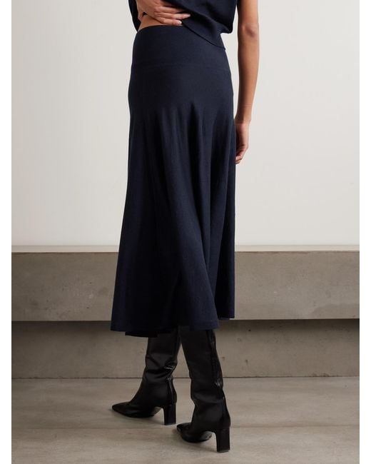 arch4 Blue Norma Jean Organic Cashmere Midi Skirt