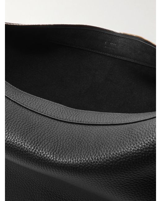 Khaite Black Augustina Textured-Leather Shoulder Bag