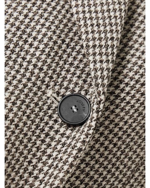 Joseph Gray Leandre Double-Breasted Houndstooth Wool-Blend Blazer