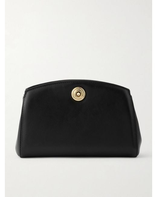 Liffner Black Leather Clutch