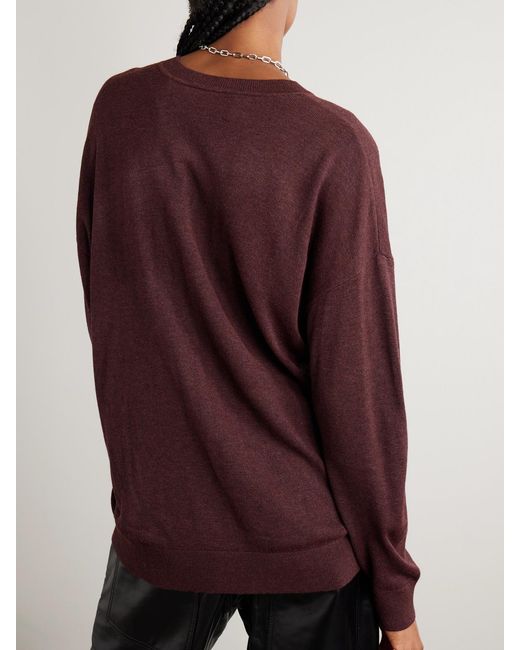 Isabel Marant Purple Chiraz Embellished Knitted Sweater
