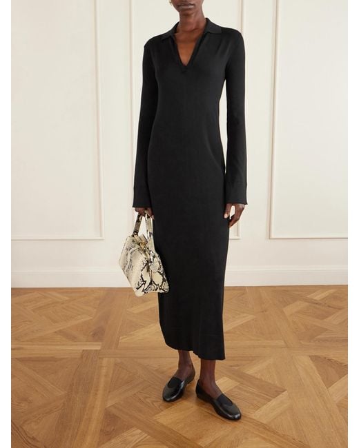 Altuzarra Black Arp Cotton And Silk-Blend Maxi Dress