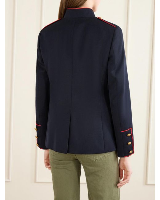 Nili Lotan Blue Silas Wool-Gabardine Jacket