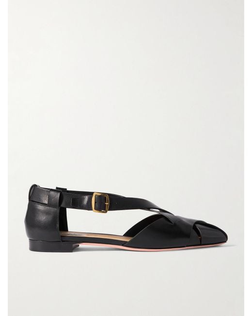 Bally Black Siana Woven Leather Sandals