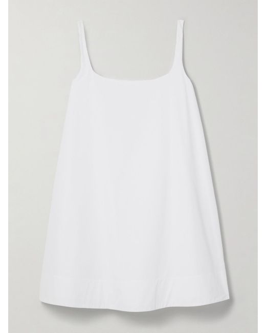 Wardrobe NYC White Cotton-Poplin Mini Dress