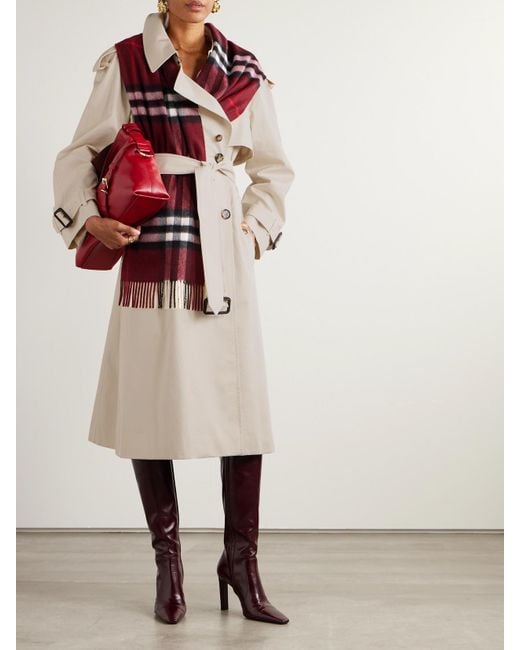 Burberry Natural Fitzrovia Cotton-Gabardine Trench Coat