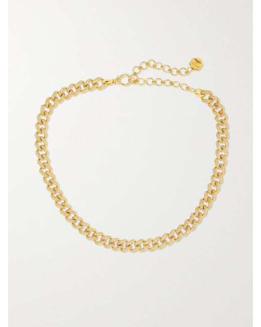 SHAY White Medium 18-Karat Diamond Link Necklace