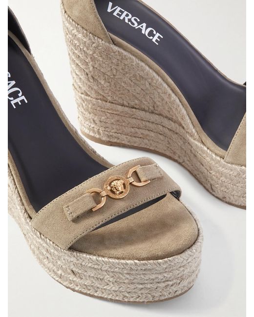 Versace Natural Wedge Sandals