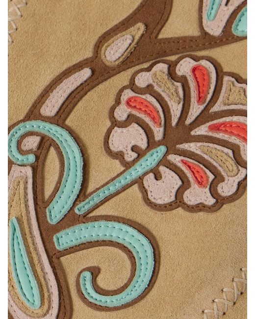 Etro Natural Appliquéd Suede Jacket