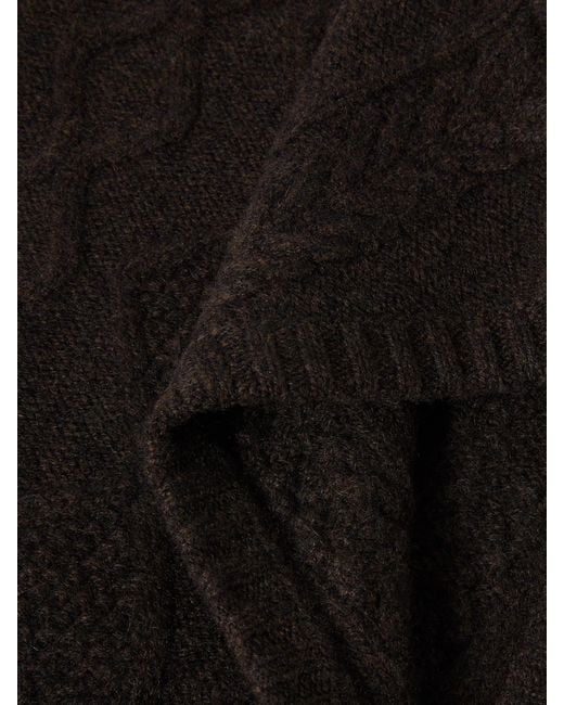 arch4 Black Cable-Knit Cashmere Balaclava