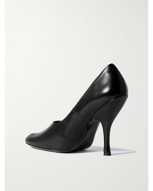 Jude Black Leather Pumps
