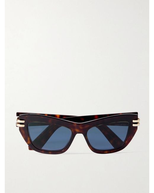Dior Blue Cdior B2U Cat-Eye Tortoiseshell Acetate Sunglasses