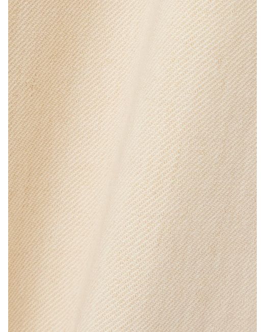 Loro Piana Natural Edward Pleated Linen And Wool-Blend Twill Wide-Leg Pants