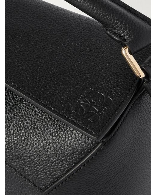 Loewe Black Puzzle Edge Mini Textured-Leather Shoulder Bag