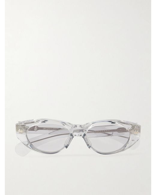Jacques Marie Mage White Krasner Cat-Eye Optical Glasses