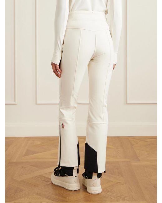 Moncler White Paneled Bootcut Ski Pants
